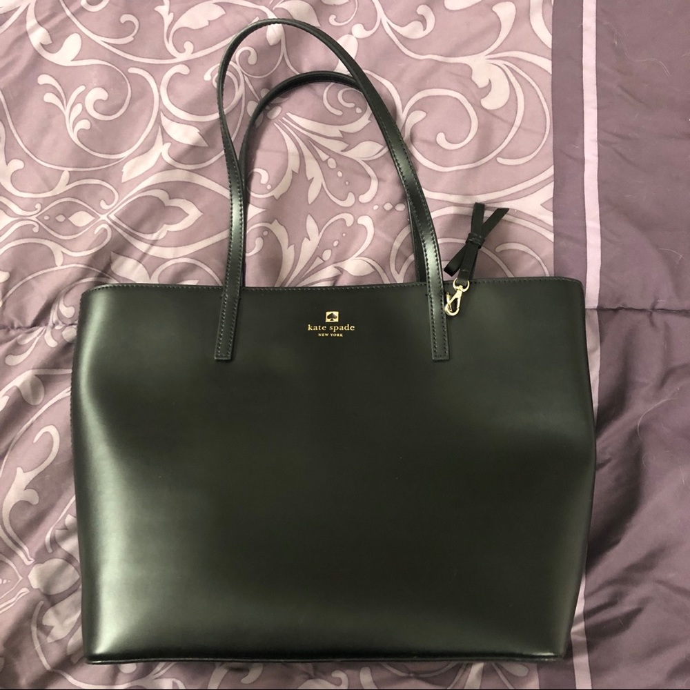 Kate Spade black leather tote